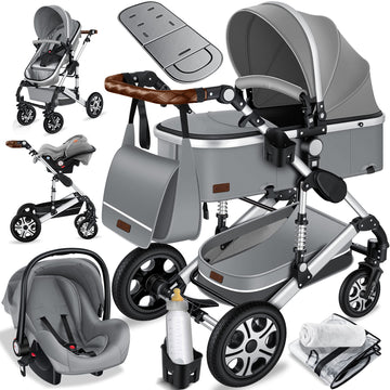 KESSER Poussette combinée 3en1 Set incl. baignoire bébé poussette Siège sport